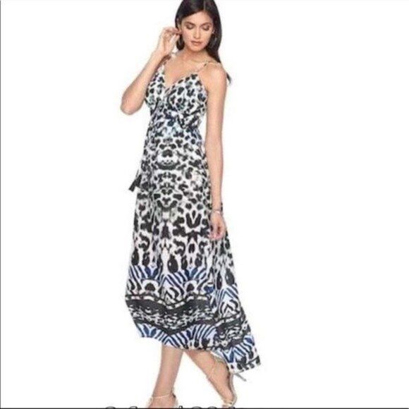 Jennifer Lopez Cami Maxi Dress Tonal Animal Sz M - Picture 1 of 8